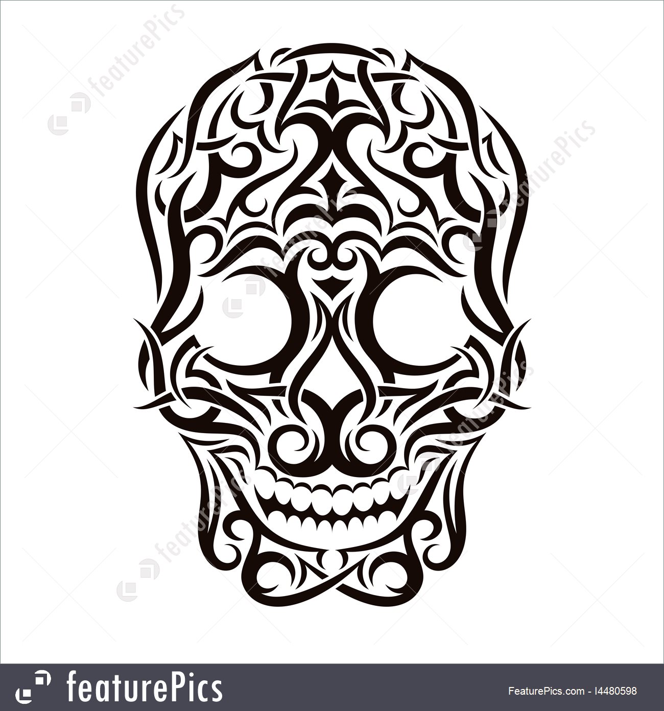 1300x1392 Tattoo Tribal Skull Vector Design Element