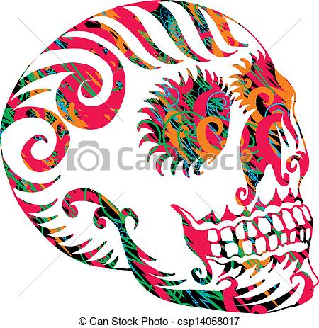 450x463 Tattoo Tribal Mexican Skull Vector Art Vector Clip Art