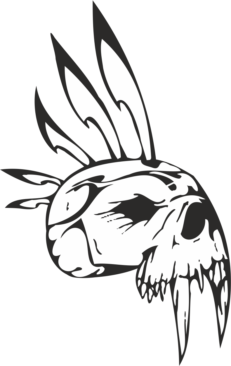 791x1250 Epic Tribal Skull Vector Free Vector Download