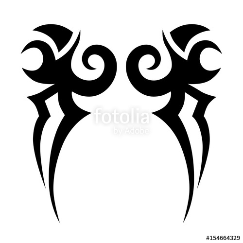 500x500 Tattootattoo Tribal Vector Design. Simple Tattoo Tribal Logo