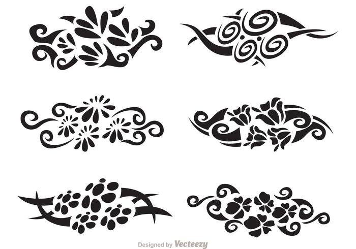 700x490 Floral Hawaiian Tribal Vector Pack