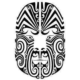 282x282 Maori Face Tribal Vector Free Vector Download 220401 Cannypic