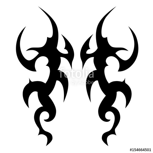 500x500 Tattootattoo Tribal Vector Design. Simple Tattoo Tribal Logo