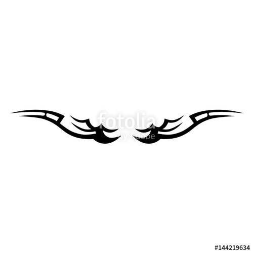 500x500 Tattoo Tribal Wings Designs. Vector Sketch Of A Tattoo. Art Tribal