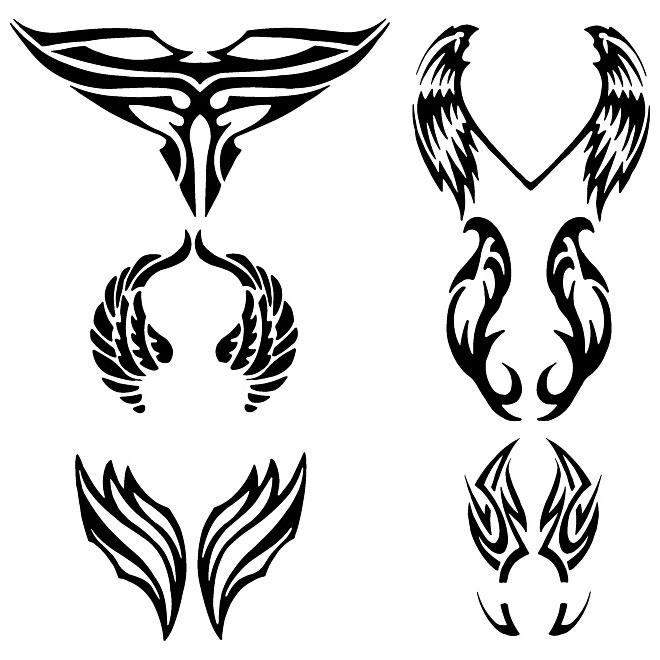 660x660 Wings Vectors Tribal Style