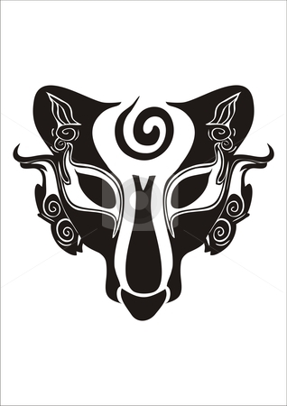 318x450 Tribal Wolf Stock Vector
