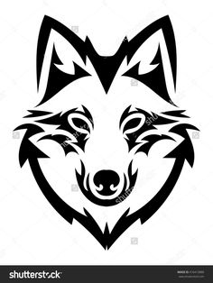 236x314 Tribal Wolf Head Vector Podstavka Zagotovki Tribal