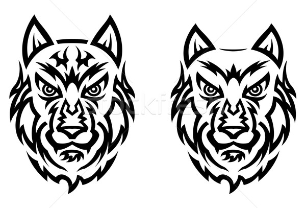 600x407 Tribal Wolf Tattoo Vector Illustration Anzhela Buch (Anbuch