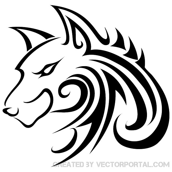 660x660 Wolf Tattoo Vector 2
