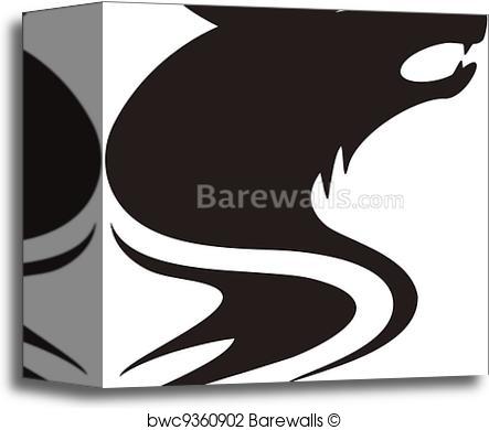 443x390 Canvas Print Of Wolf Vector Barewalls Posters Amp Prints Bwc9360902