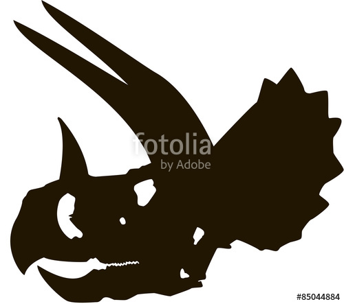 500x443 Skeleton Clipart Triceratops
