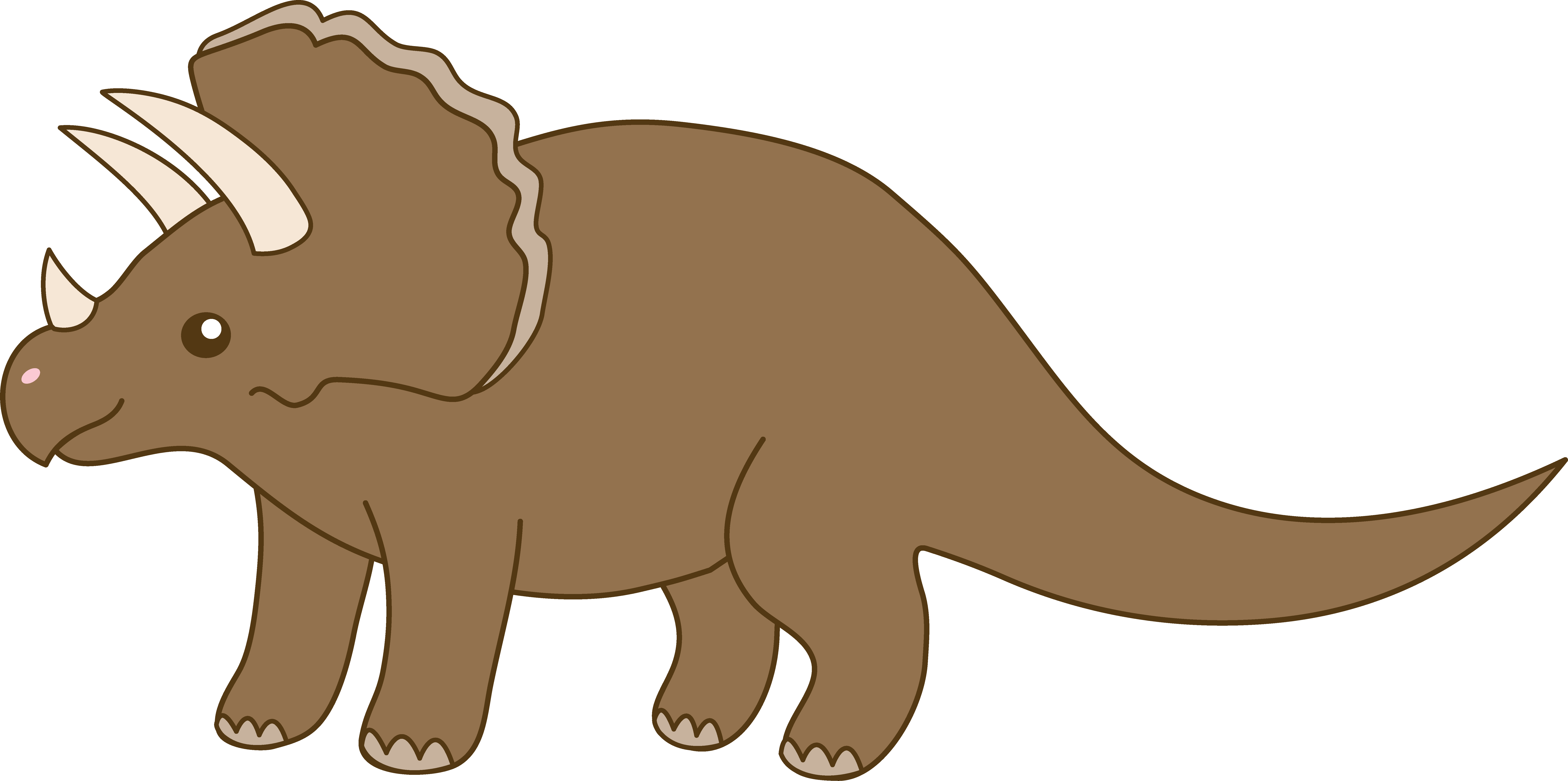 8400x4185 Triceratops Dinosaur Vector Clipart