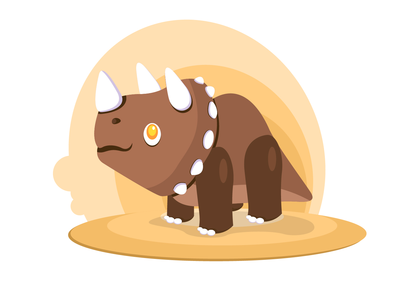 1400x980 Triceratops Free Vector Art