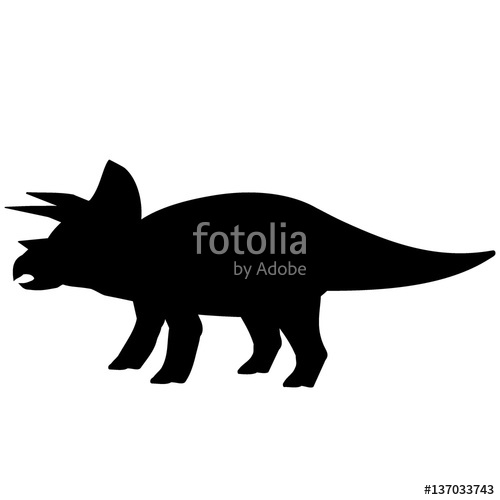 500x500 Triceratops Silhouette Stock Image And Royalty Free Vector Files