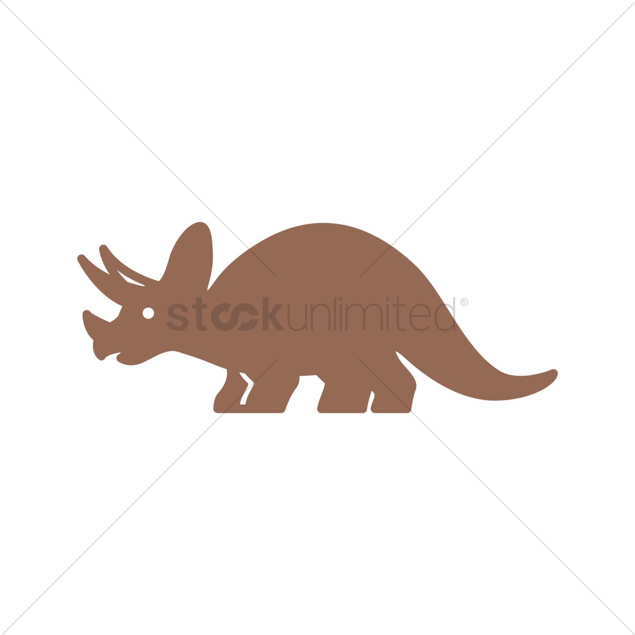 1300x1300 Triceratops Vector Image