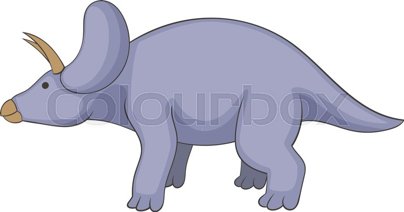 800x421 Triceratops Icon. Cartoon Illustration Of Triceratops Vector Icon
