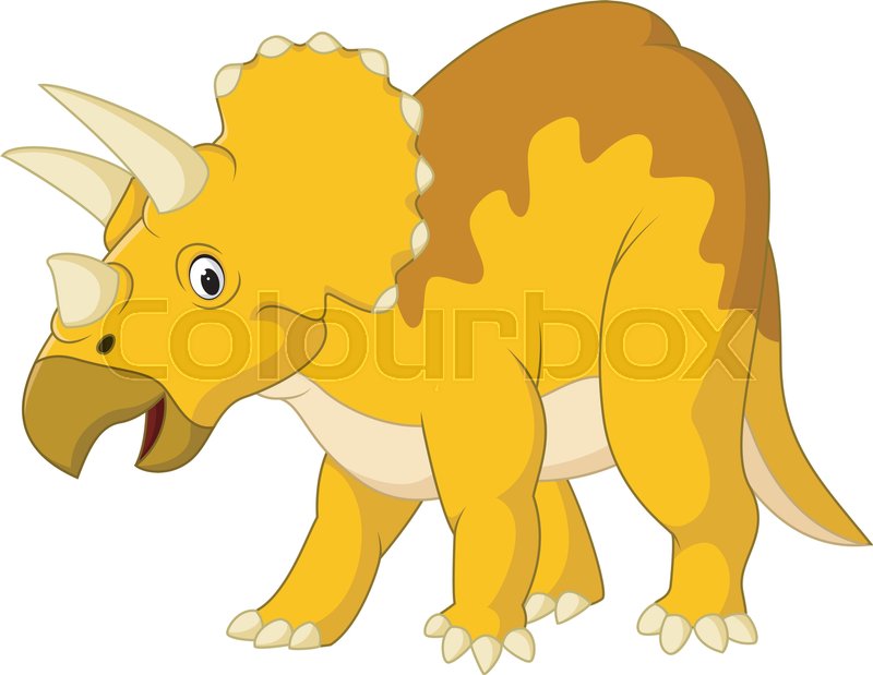 800x619 Vector Illustration Of Cartoon Triceratops Stock Vector Colourbox