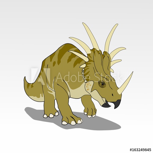 500x500 Triceratops Vector Illustration