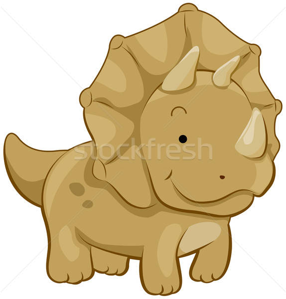 574x600 Cute Triceratops Vector Illustration Lenm ( 421224) Stockfresh