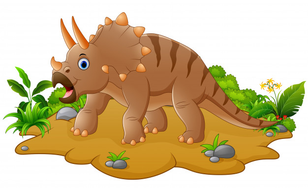 626x383 Cute And Young Cartoon Triceratops Vector Premium Download