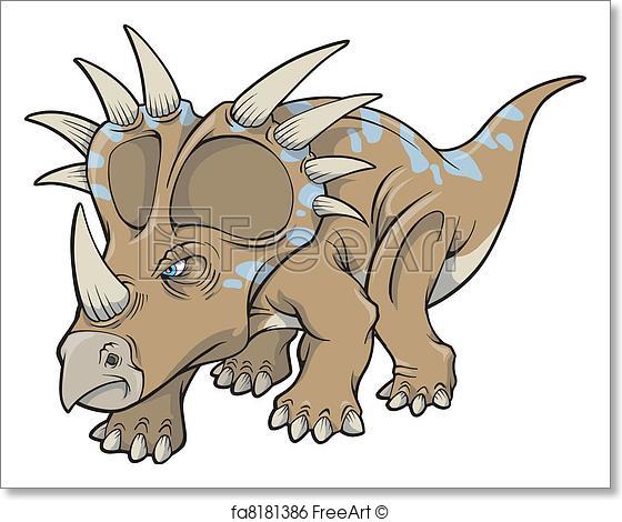 560x470 Free Art Print Of Triceratops Dinosaur Vector Art. Vector