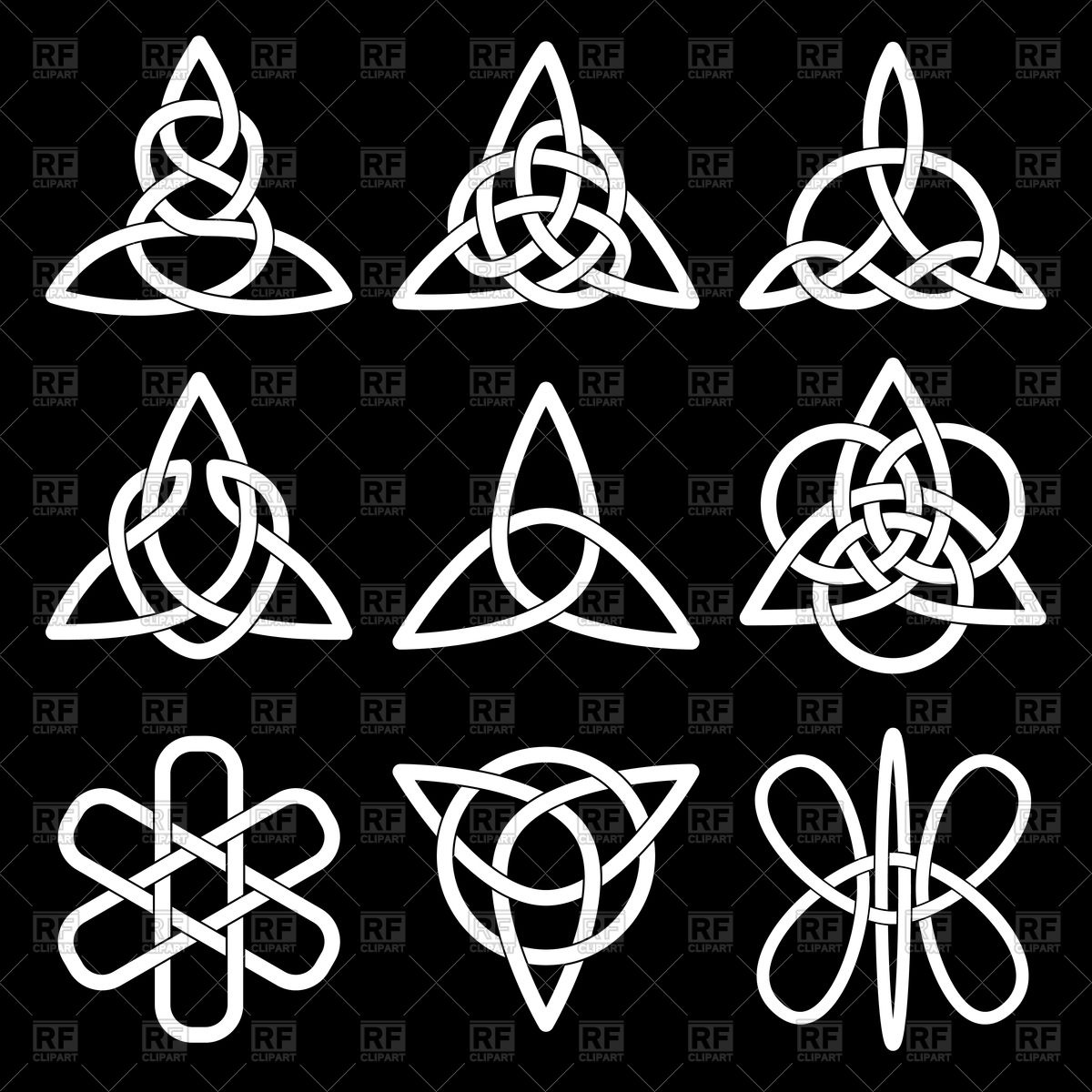 1200x1200 Celtic Knot Set Vector Image Vector Artwork Of Design Elements