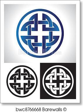 285x382 Art Print Of Quaternary Celtic Knot Barewalls Posters Amp Prints