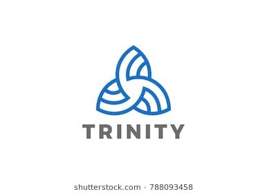 386x280 Trinity Triangle Abstract Shape Logo Design Vector Template Linear