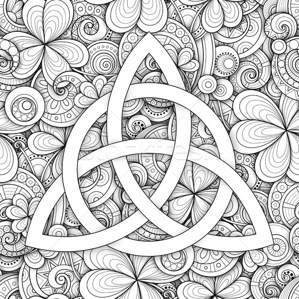 600x600 Celtic Trinity Knot Symbol, Triquetra Sign Vector Illustration