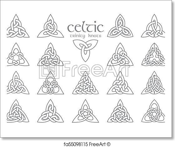 560x470 Free Art Print Of Vector Celtic Trinity Knot. 18 Items. Ethnic