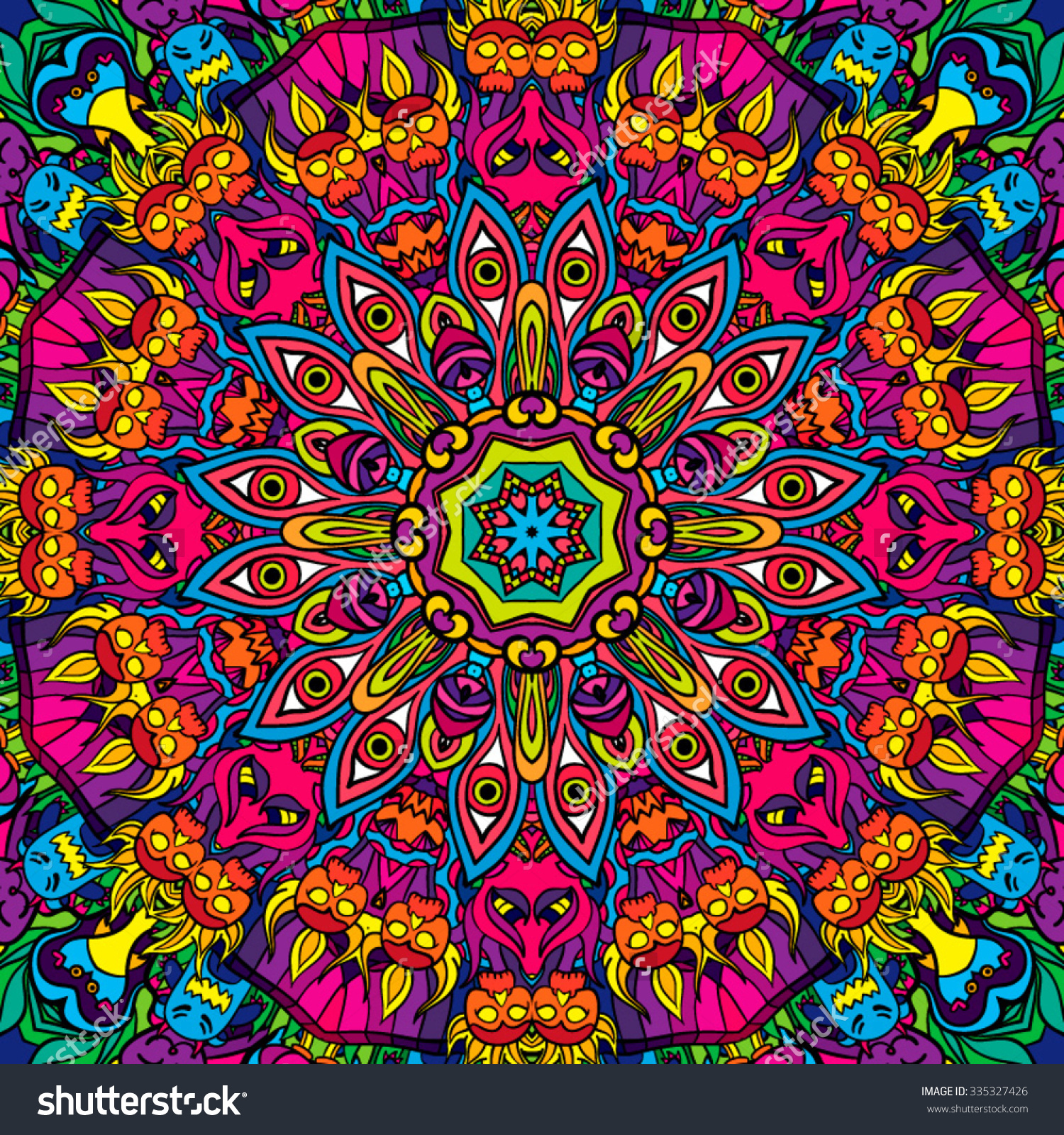 1500x1600 Psychedelic Clipart Vector