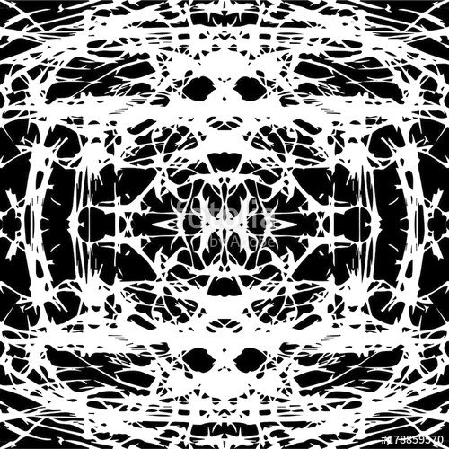 500x500 Trippy Abstract Grunge Background, Black And White Vector Texture