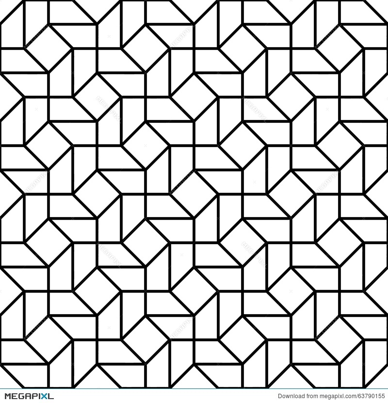 800x830 Vector Modern Seamless Geometry Pattern Trippy, Black And White