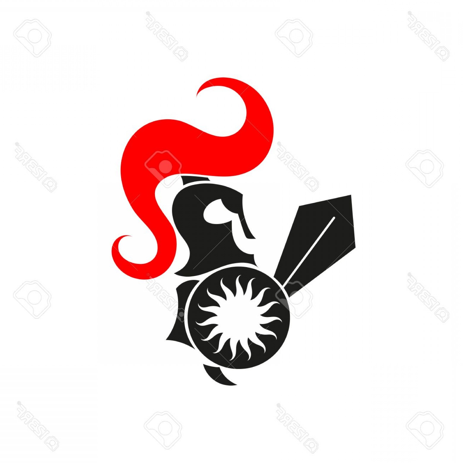 1560x1560 Photostock Vector Spartan Warrior Head Knight Logo Trojan Helmet