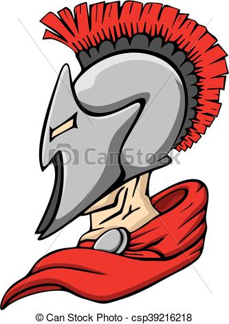 333x470 Spartan Trojan Mascot Cartoon.