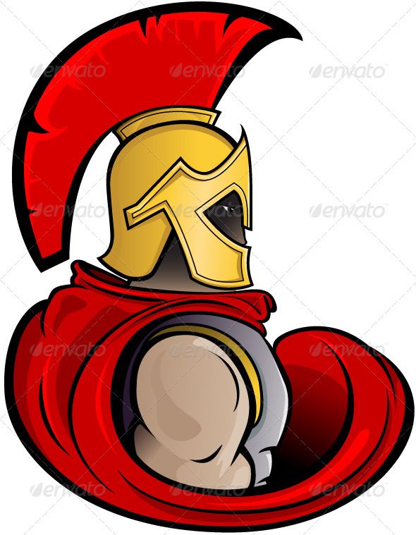 590x759 Trojan Warrior Advertising Human Head, Vector