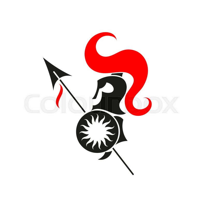 800x800 Spartan Warrior Head. Knight Logo. Trojan Helmet Stock Vector