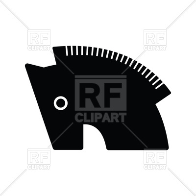 400x400 Trojan Horse Symbol Icon Black Vector Image Vector Artwork Of
