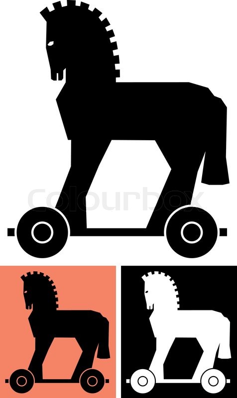 476x800 Decorative Trojan Horse Stock Vector Colourbox