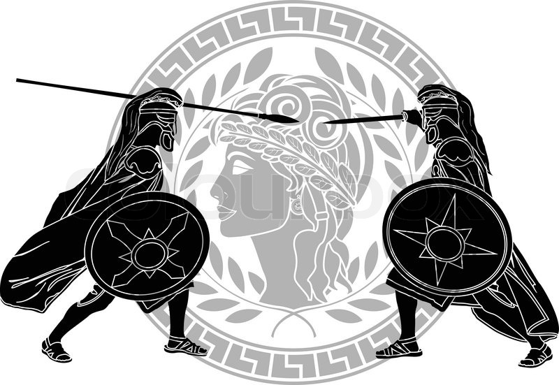 800x551 Trojan War. Stencil. Vector Illustration Stock Vector Colourbox