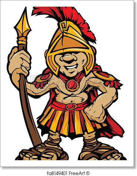 450x580 Free Art Print Of Spartan Trojan Mascot Vector Cartoo. Cartoon