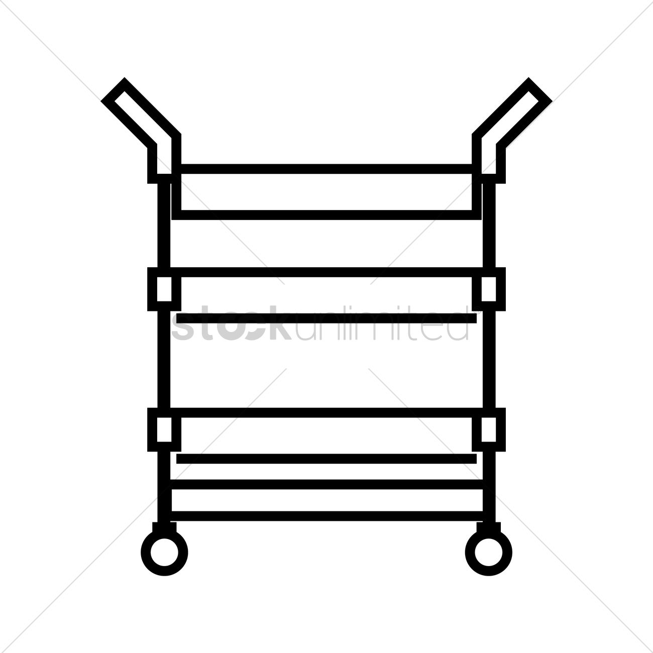 1300x1300 Food Trolley Vector Image