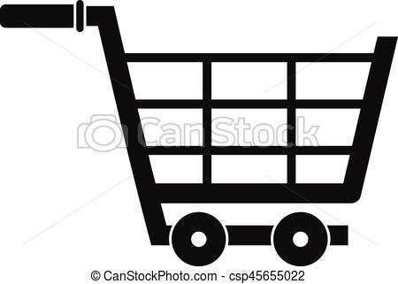 450x321 Large Shopping Trolley Icon, Simple Style. Large Shopping Trolley