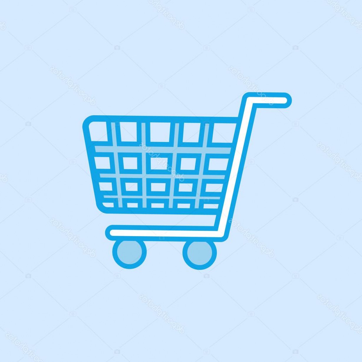 1228x1228 Stock Illustration Shopping Trolley Vector Icon Simple Shopatcloth