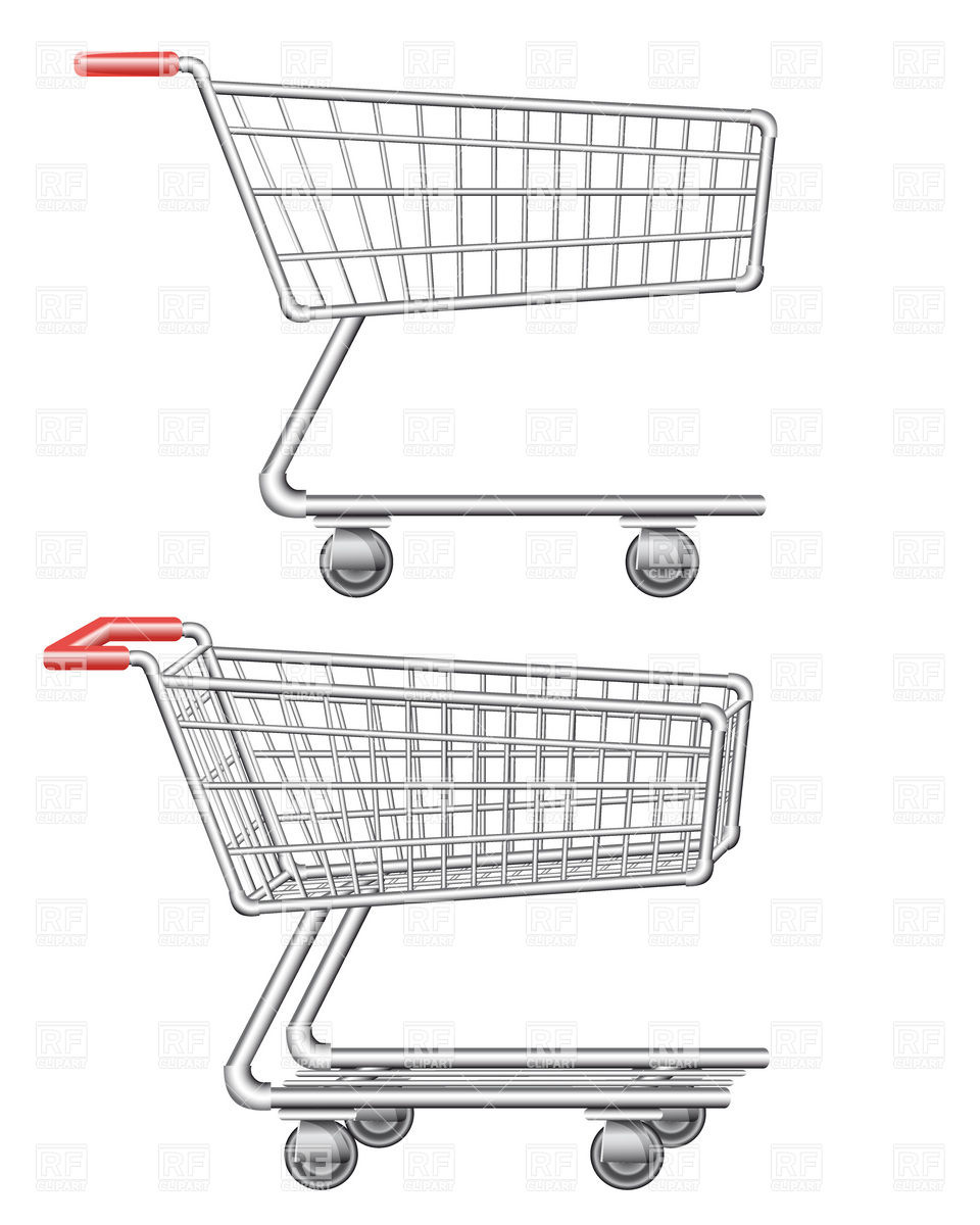 960x1200 Supermarket Metal Shopping Trolley Vector Image Vector Artwork