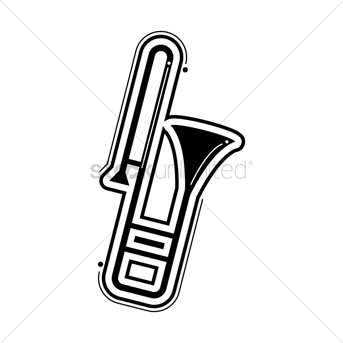 1300x1300 Trombone Vector Image