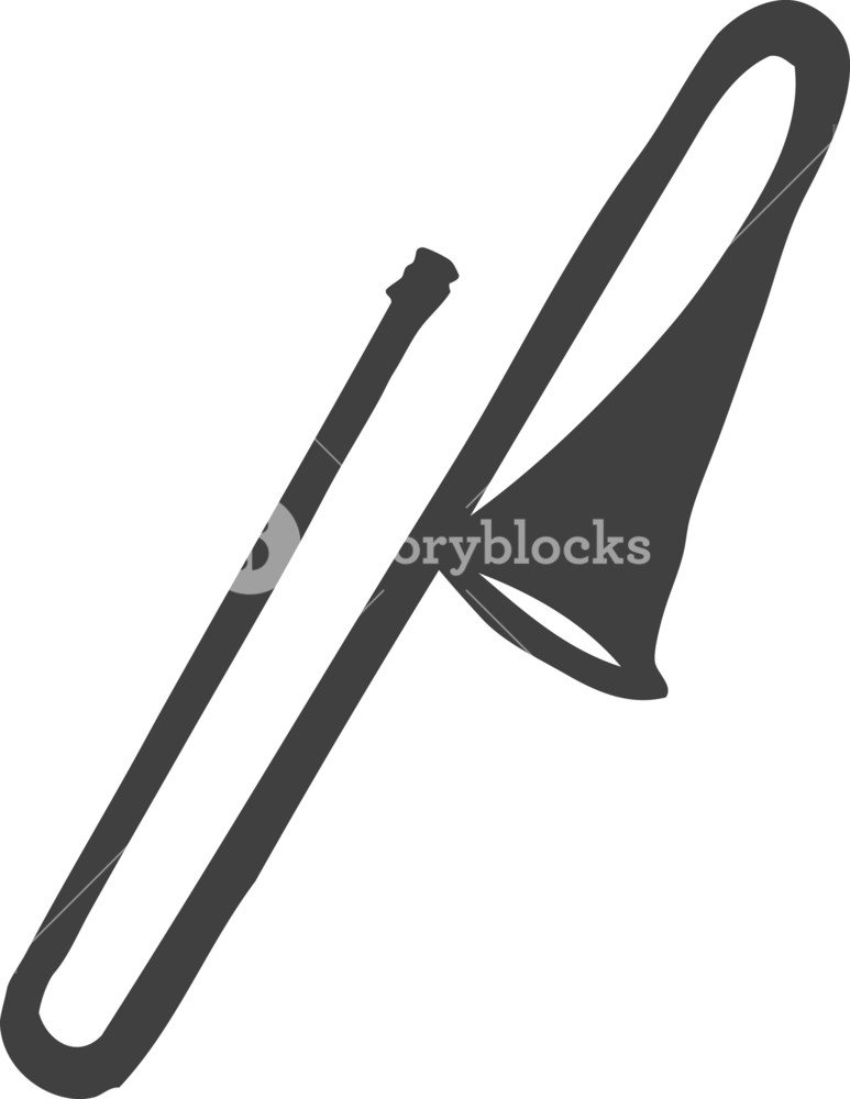 773x1000 Vector Trombone Royalty Free Stock Image