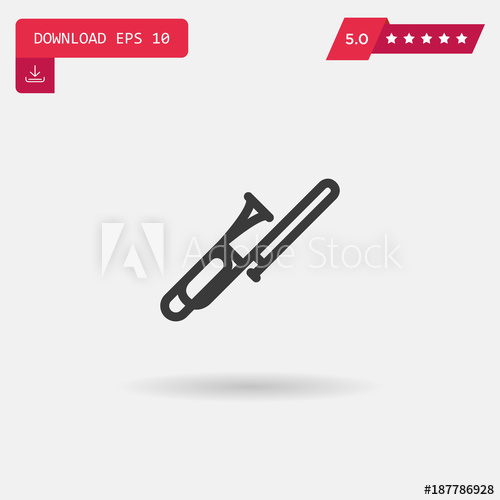 500x500 Trombone Vector Icon