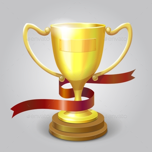 590x590 Golden Metallic Trophy Cup Winner Award Vector By Lightgirl