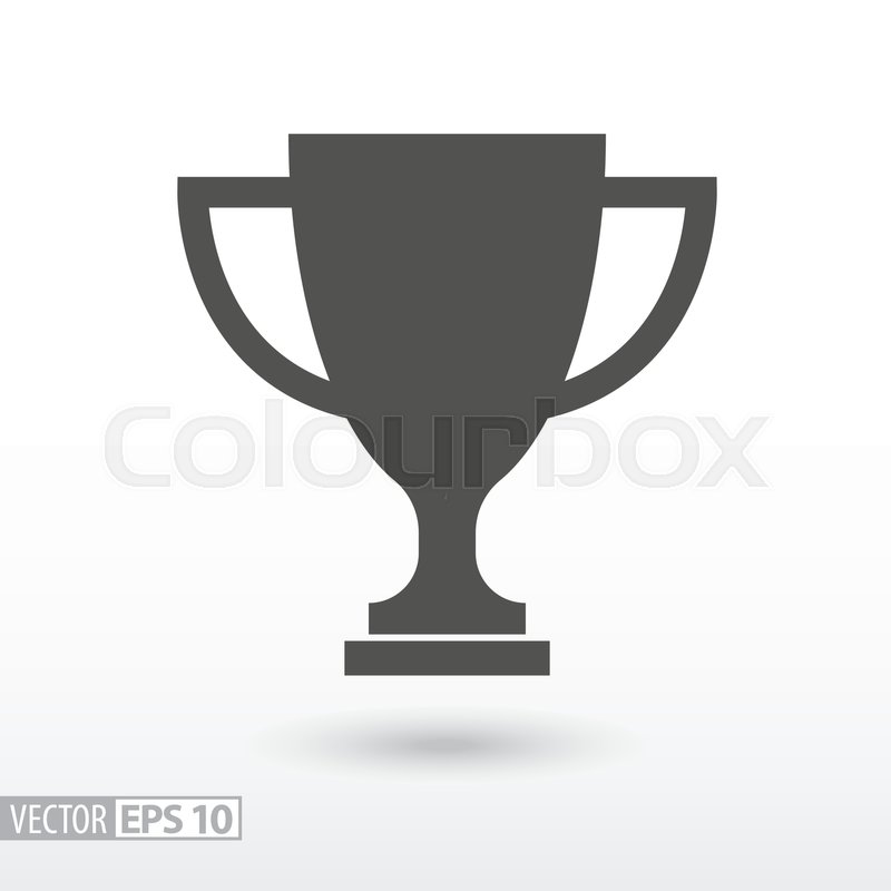800x800 Champions Cup Flat Icon. Sign Trophy Cup. Vector Logo For Web